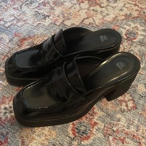 Wild Fable Eileen mule heel black loafers